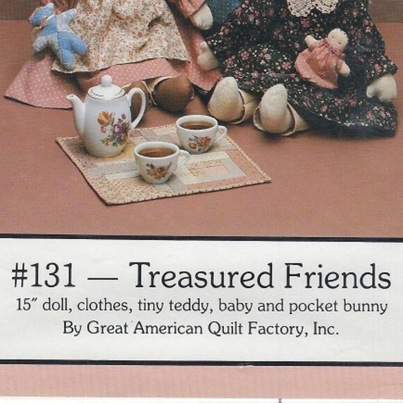 Dream Spinners #131Treasured Friends 15" Doll, Clothes & Bunny Sewing Pattern - Picture 3 of 5